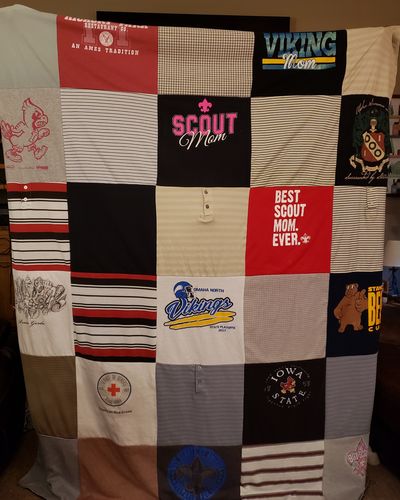 T-shirt quilt featuring viking by Nancy from NE
