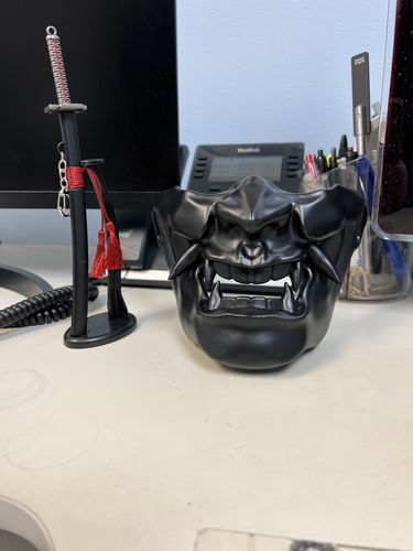 Customer photo review of Samurai Oni Half Mask