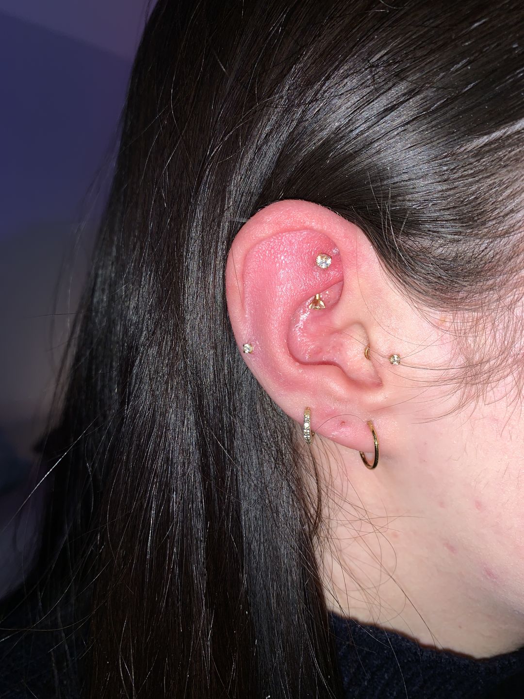 Customer photo review of Britney Rook Piercing | Titan
