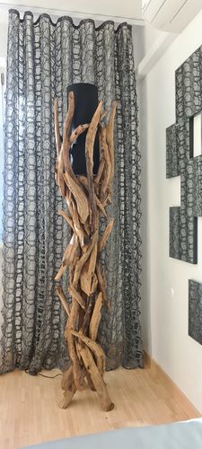Customer photo review of Treibholz Stehlampe VILLA inkl. Lampenschirm Schwarz