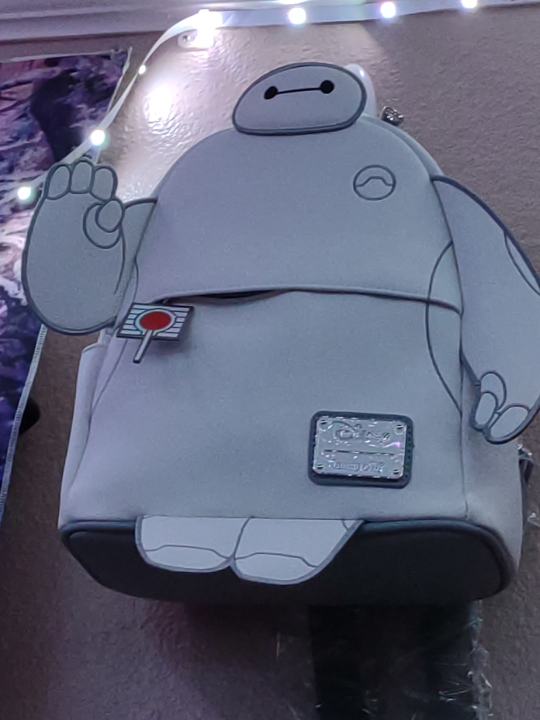 Customer photo review of 707 Street Exclusive - Loungefly Disney Glow in the Dark Talking Baymax Mini Backpack - December Preorder