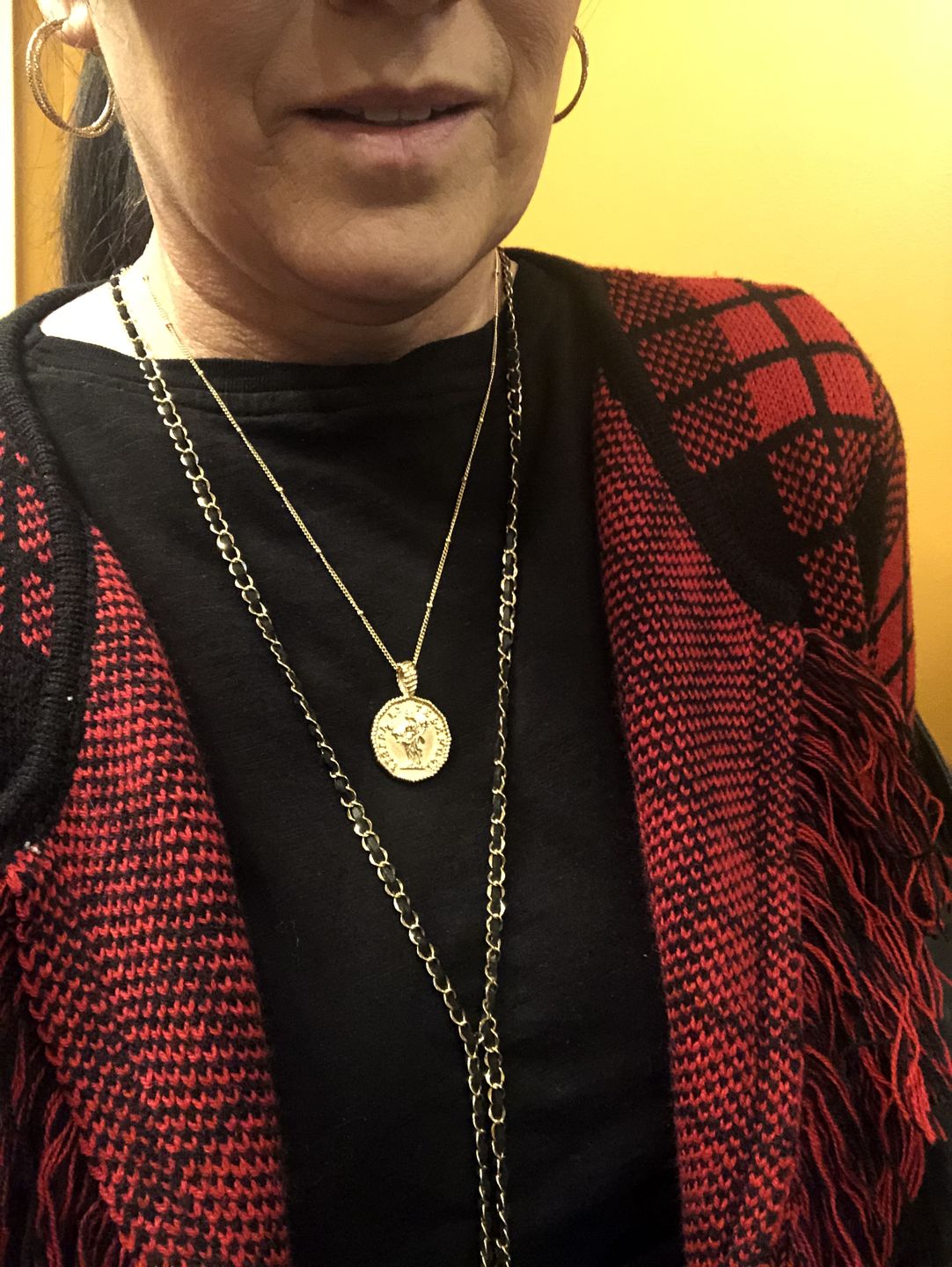 Customer photo review of Athena Coin Necklace