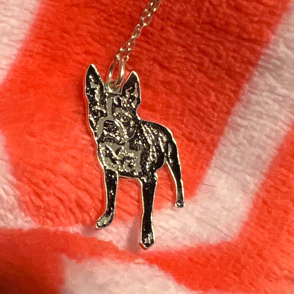 Customer photo review of Personalized Silver Cat Necklace (925 Sterling Silver)