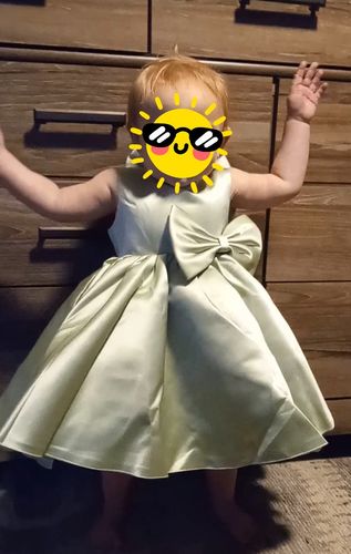 Customer photo review of Cute Bow-knot Puffy Little Girl Dresses Flower Girl Dresses Toddler Christmas Dresses
