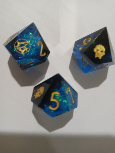 Customer photo review of Custom Artwork/Font Style on Dice Set