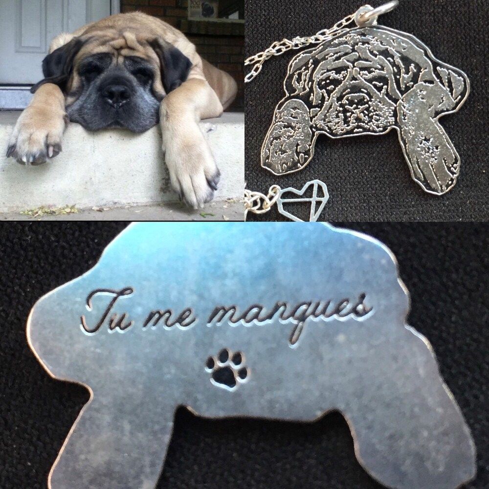 Customer photo review of Personalized Silver Cat Necklace (925 Sterling Silver)