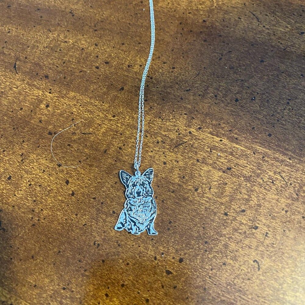 Customer photo review of Personalized Silver Cat Necklace (925 Sterling Silver)