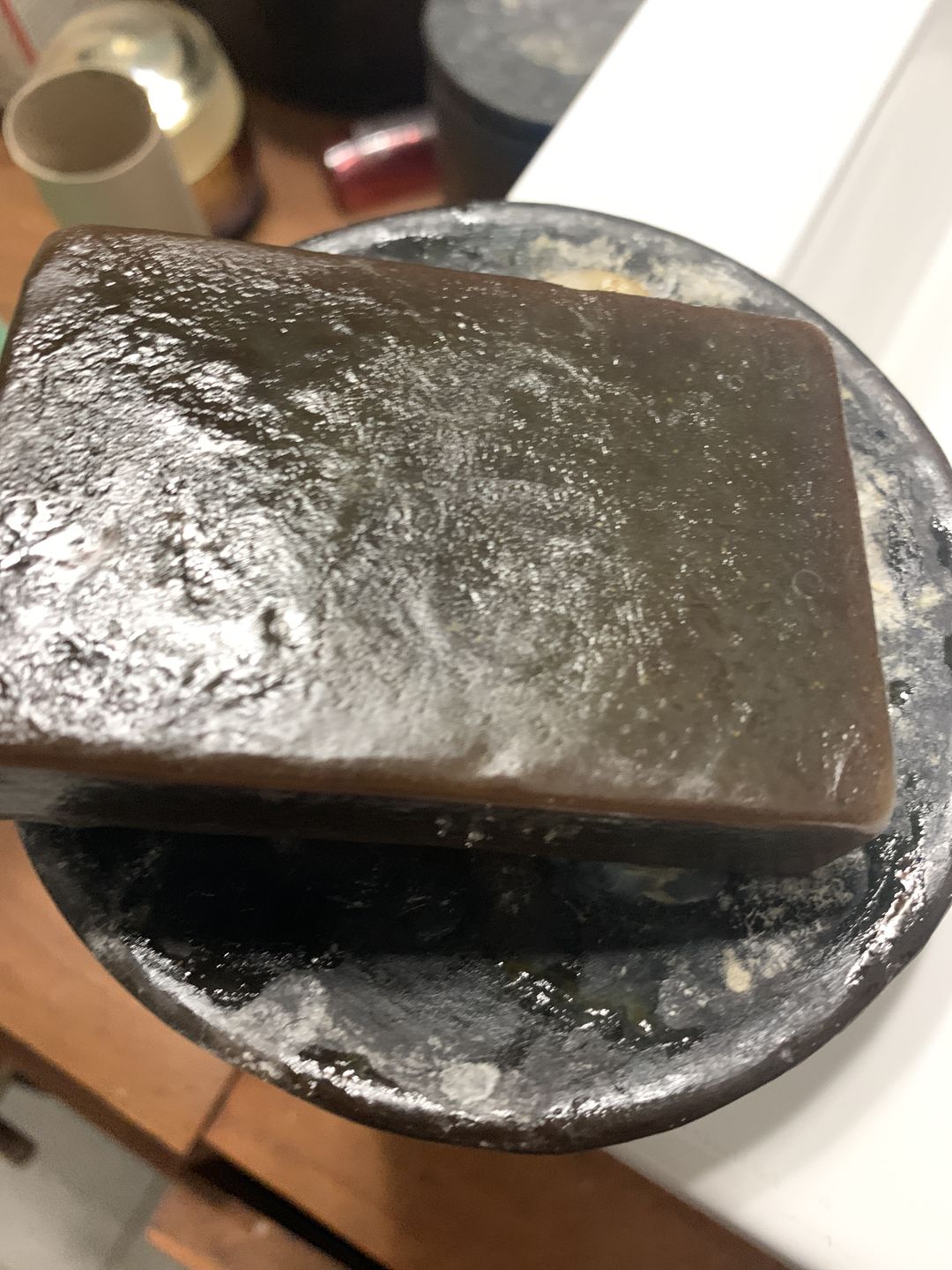 Customer photo review of Savon doux artisanal Cerise & Curcuma