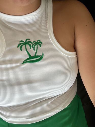 Customer photo review of Palm Bay Embroidered Top