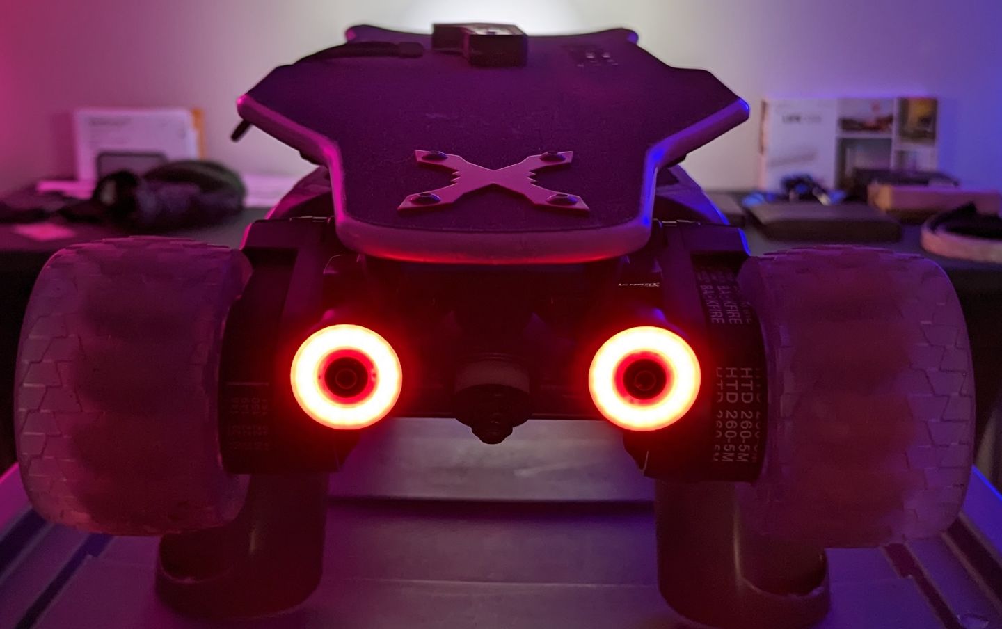 Customer photo review of Backfire Front Lights and Tail lights for Electric Longboard