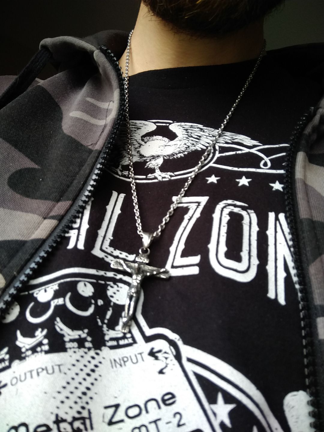 Customer photo review of Jesus Piece. Necklace