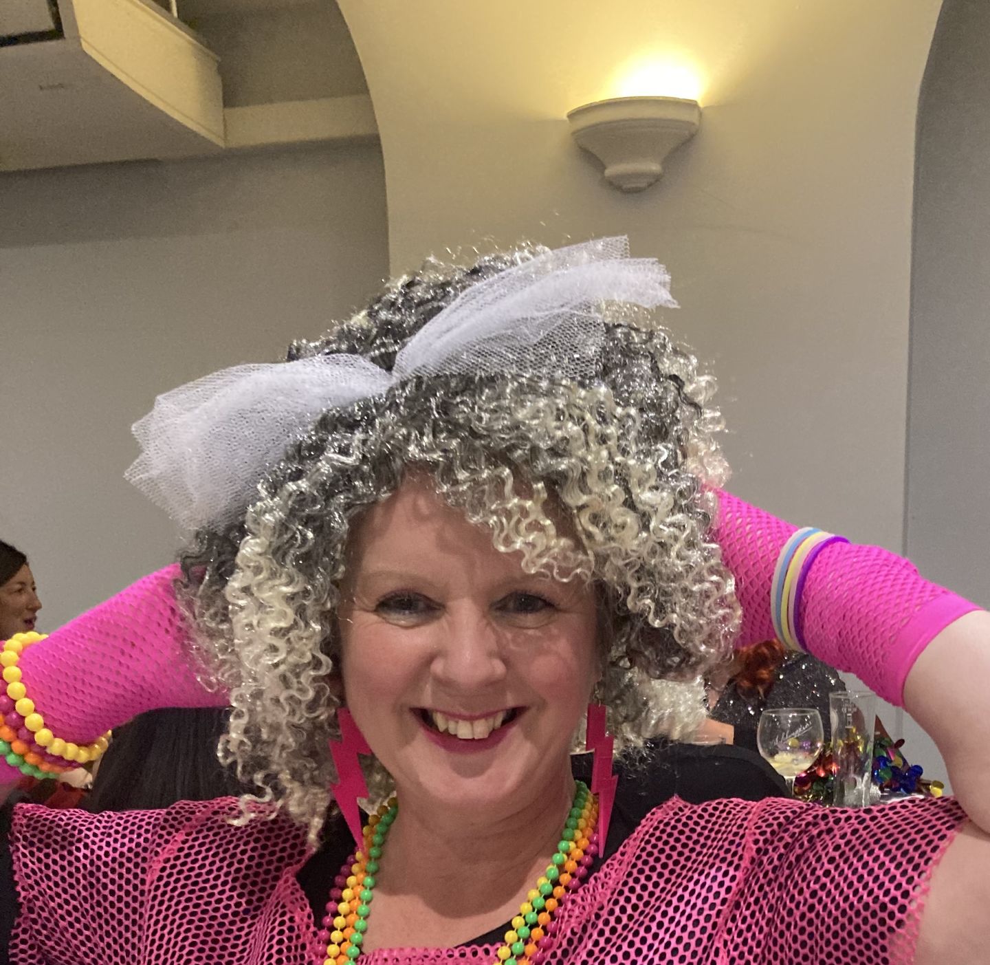 Customer photo review of 80s Wild Child Wig, Blonde