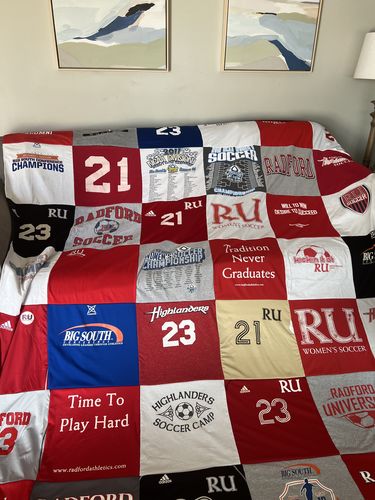 T-shirt quilt featuring highlanders women's soccer, highlanders soccer by Lauren from VA