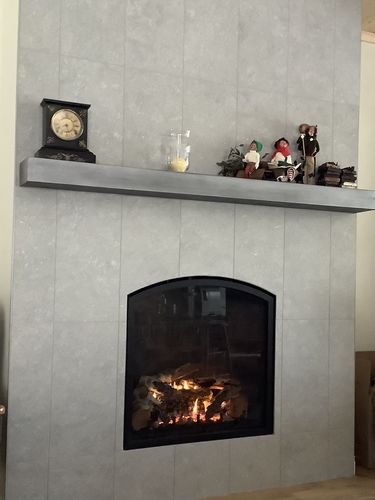 Customer photo review of Custom Metal Shelves: Non-Combustible, 25+ Finishes, Any Size