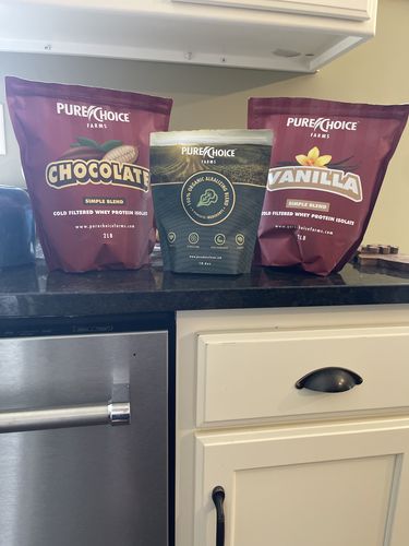 Customer photo review of Chocolate Whey Protein Isolate