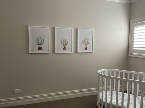 Customer photo review of Sky Friends on Linen I