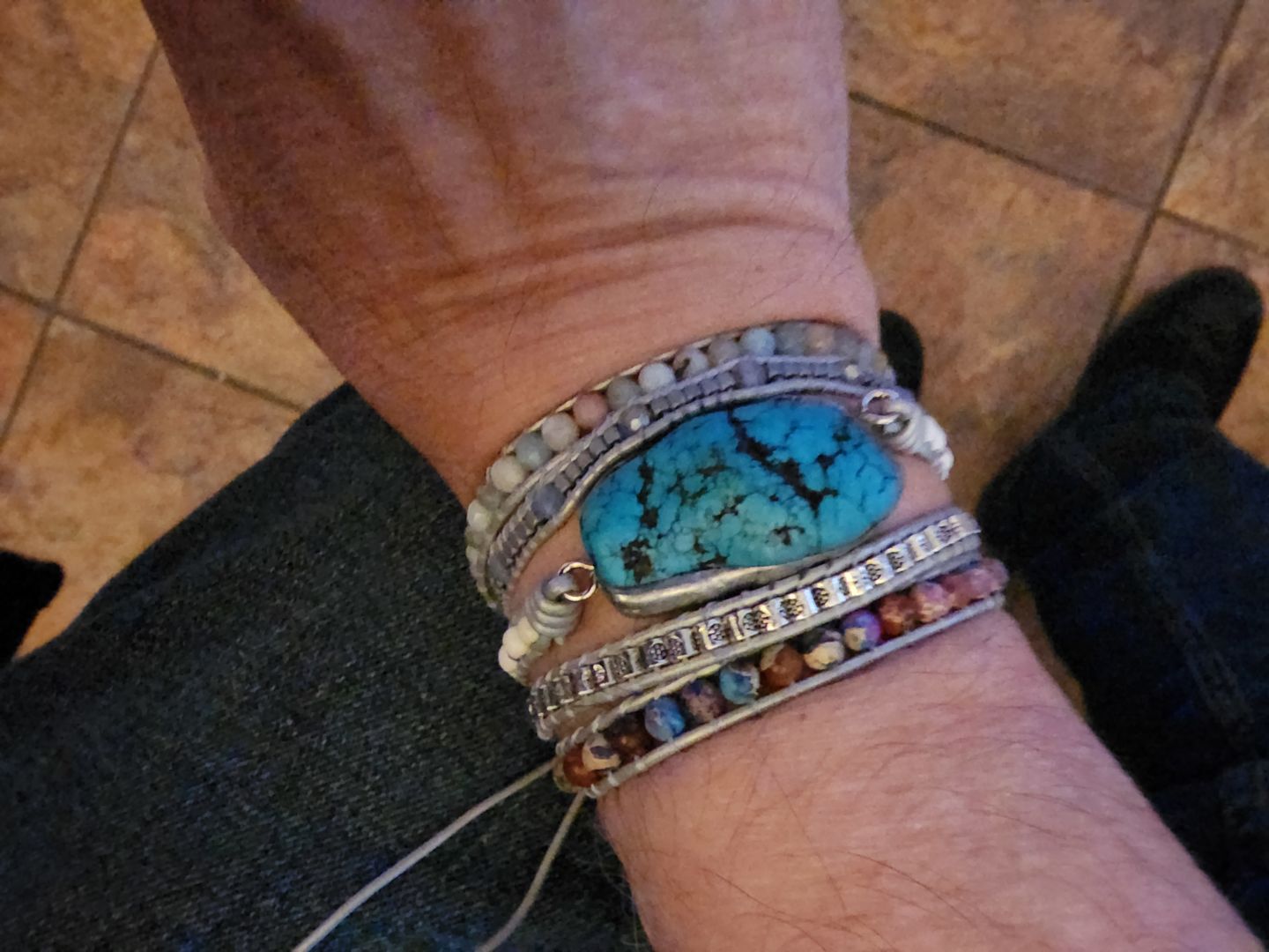 Customer photo review of The Turquoise Protection Wrap Bracelet