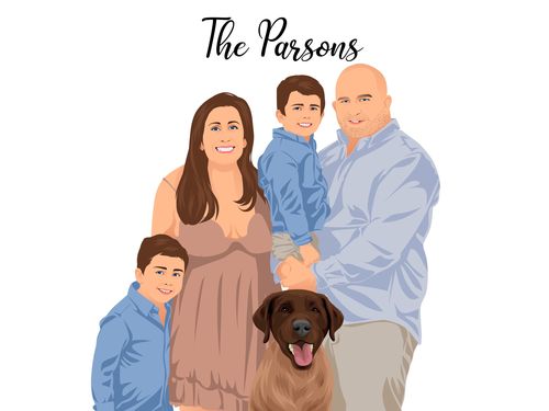 Customer photo review of Custom Fur-mily Portrait