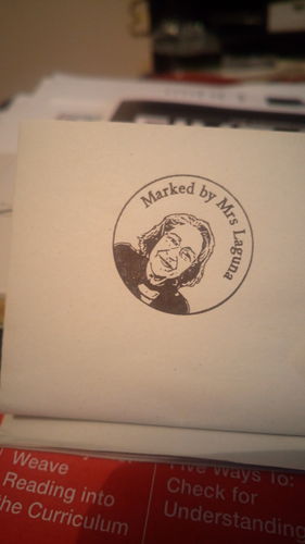 Customer photo review of Self-Inking Face Stamp
