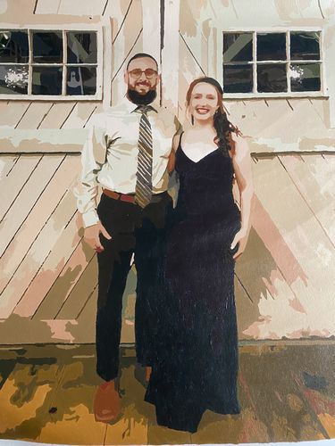 Customer photo review of Custom Paint by Numbers Kit