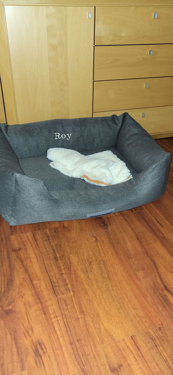 Customer photo review of Persönliche Gravur - Orthopädische Hunde Couch