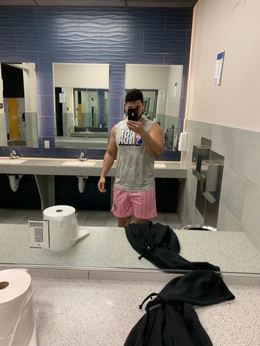 Customer photo review of Mesh Shorts - Sand