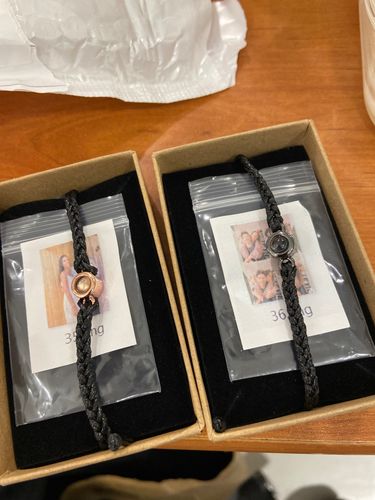 Customer photo review of Personalized Image Projection Bracelet