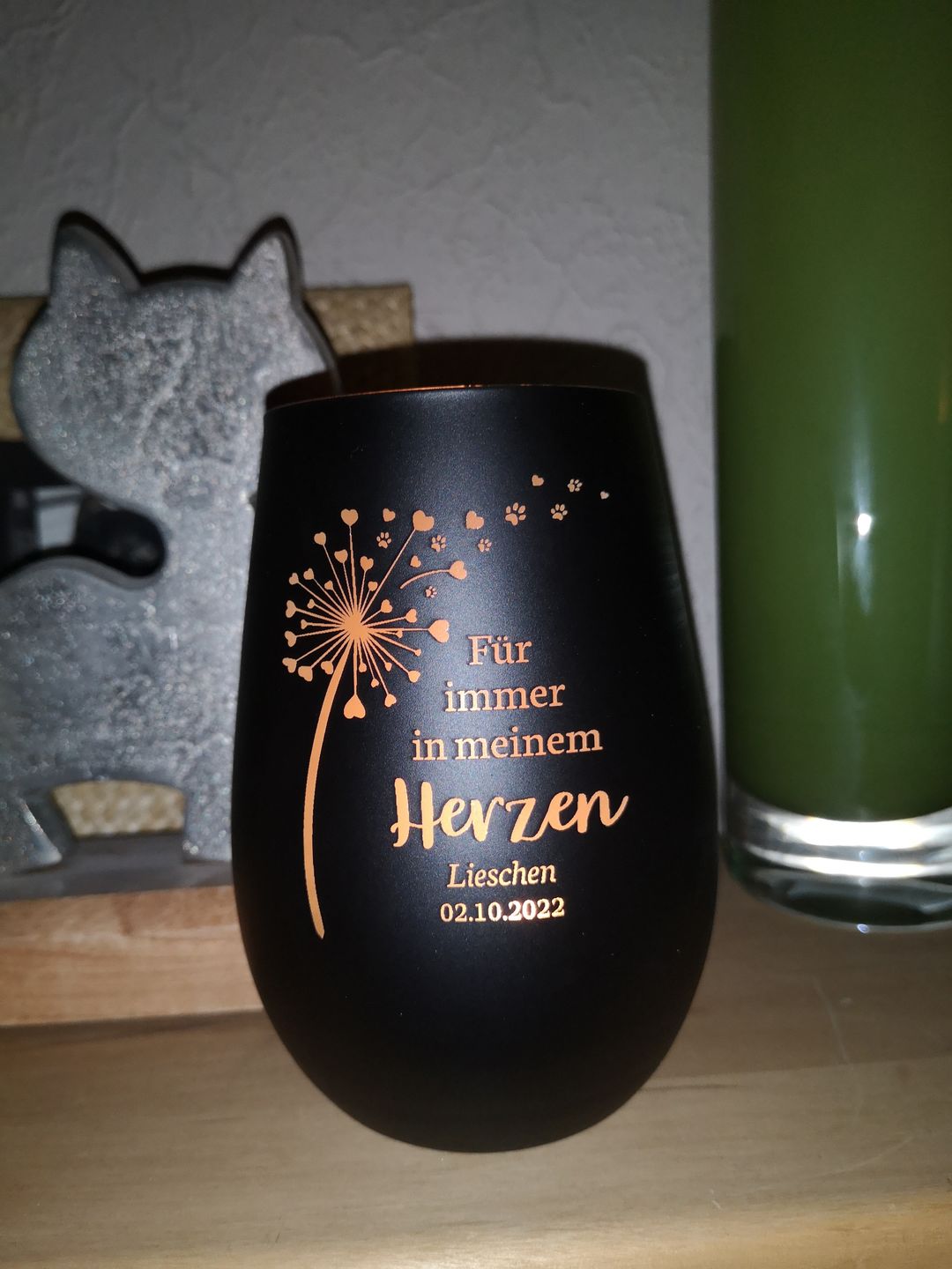 Customer photo review of Für immer im Herzen - Individuelles Trauerlicht
