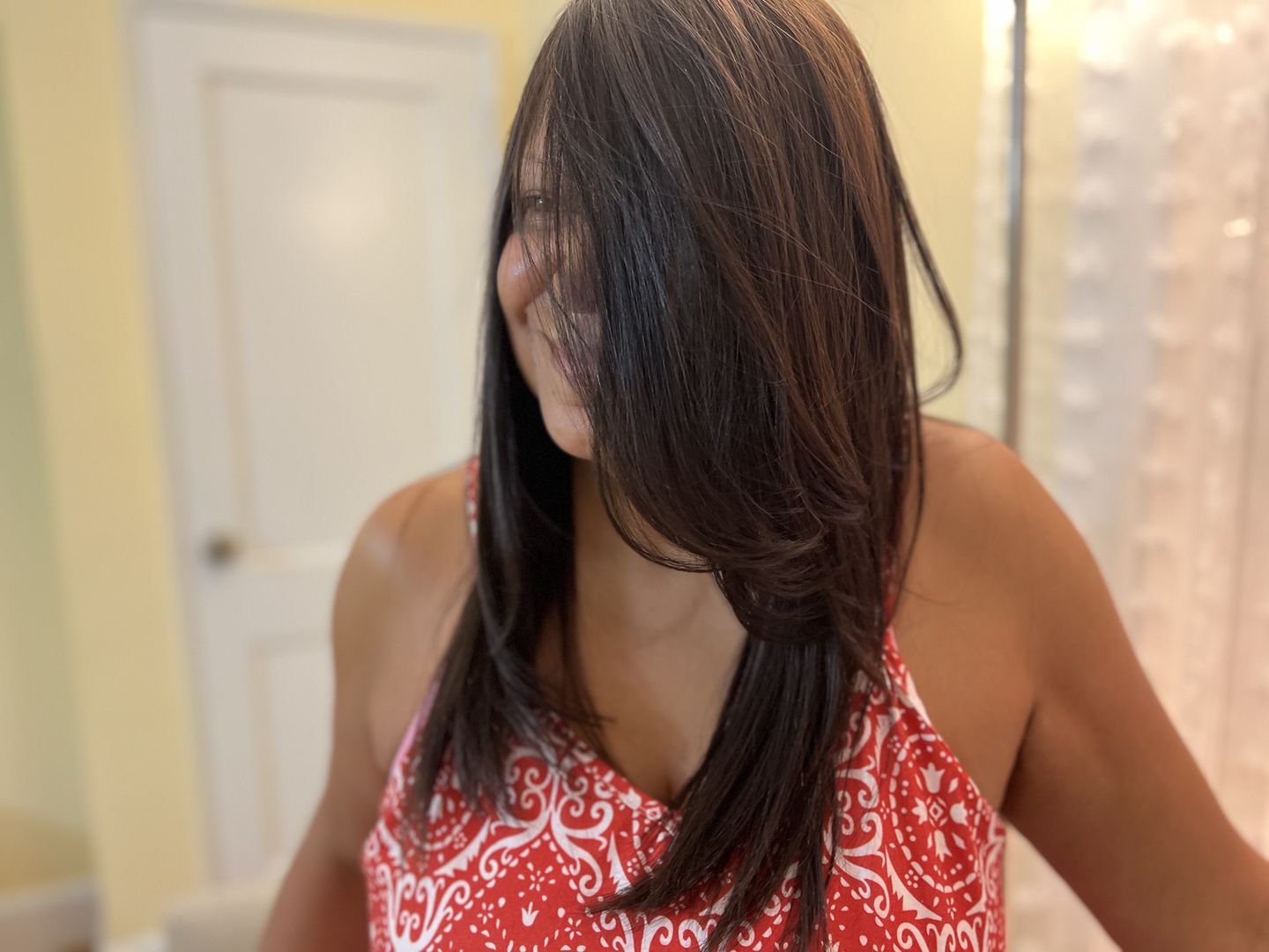 Customer photo review of Raw Indian Straight Hair