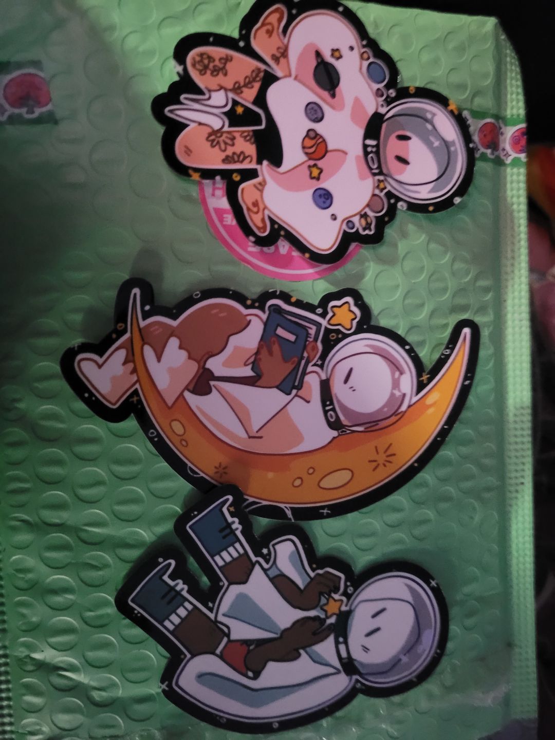 Customer photo review of Cute Space Ghost Stickers! : V5