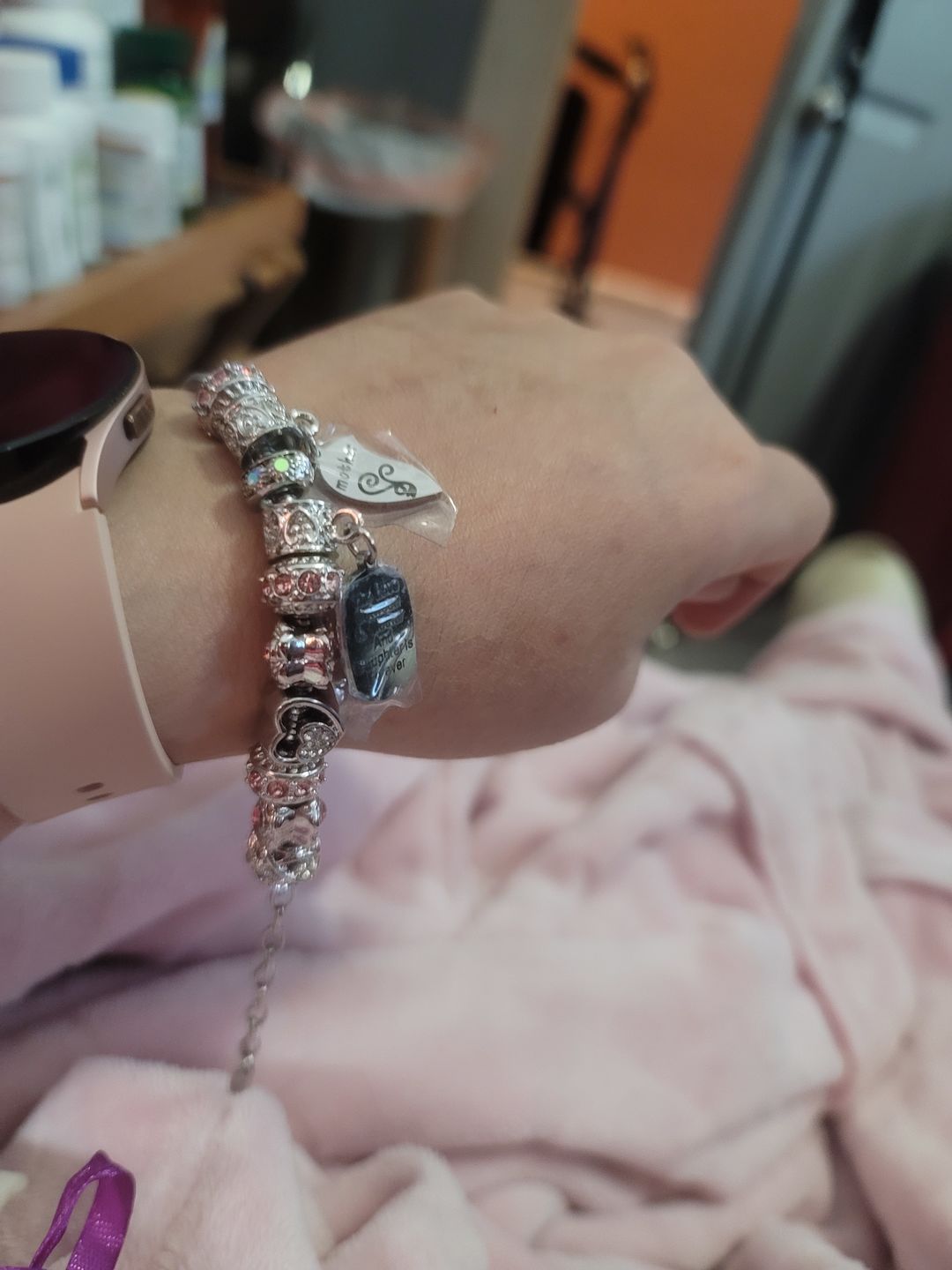 Customer photo review of Mother Daughter Eternal Love Bracelets