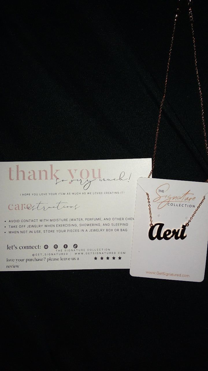 Customer photo review of Personalized Name Necklace