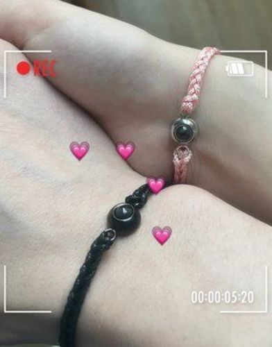 Customer photo review of Personalized Image Projection Bracelet