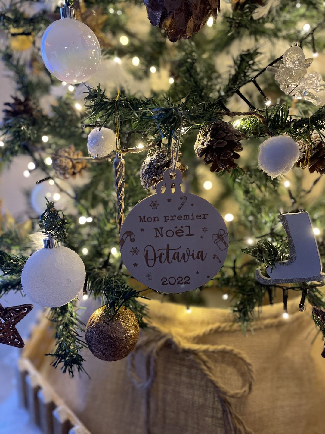 Customer photo review of Boule de Noël Personnalisée - Mon Premier Noël