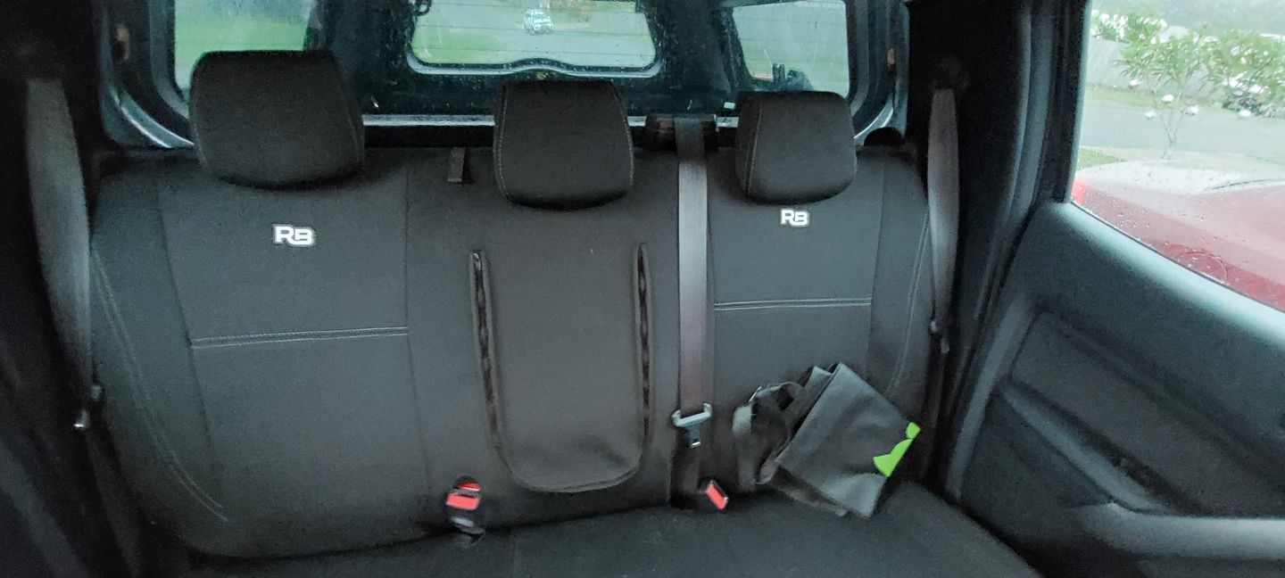 Customer photo review of Ford Ranger PX III Neoprene Rear Row Seat Covers (In Stock)