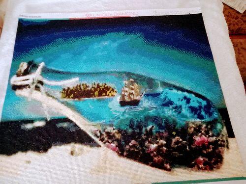 Customer photo review of 5D Diamond Painting Flaschenpost