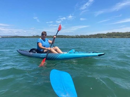 Paula W. review of Aquaglide Chelan 120 DS - 1 Person Inflatable Drop-Stitch Kayak Package image 1 out of 1