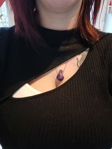 Customer photo review of Collier diffuseur de parfum en pierres naturelles