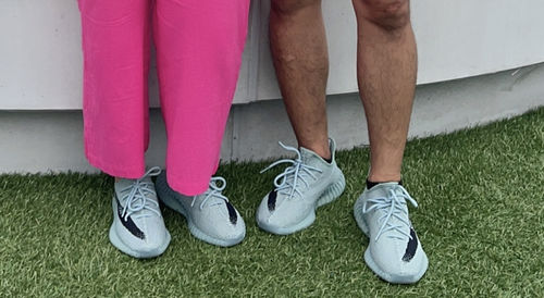 Customer photo review of Adidas Yeezy Boost 350 V2 'Salt'