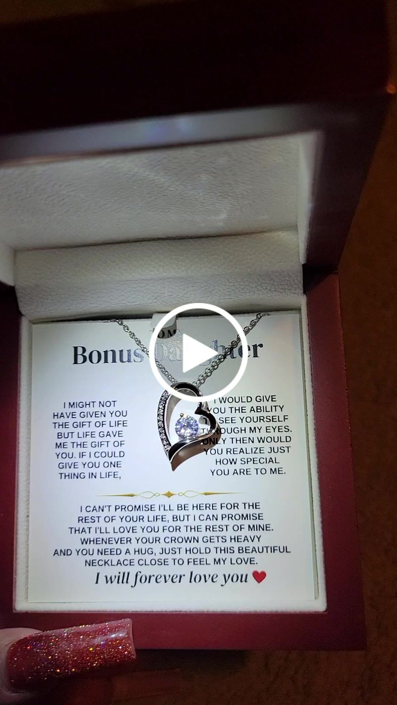 Customer video review of To My Bonus Daughter - Necklace Gift Set - SS312