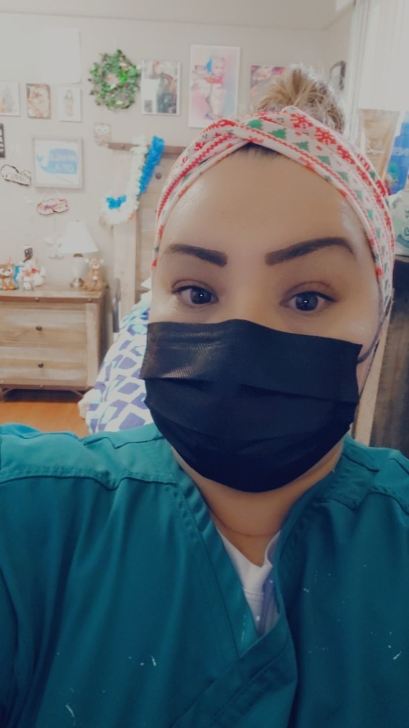 Customer photo review of Ugly Sweater Headwrap