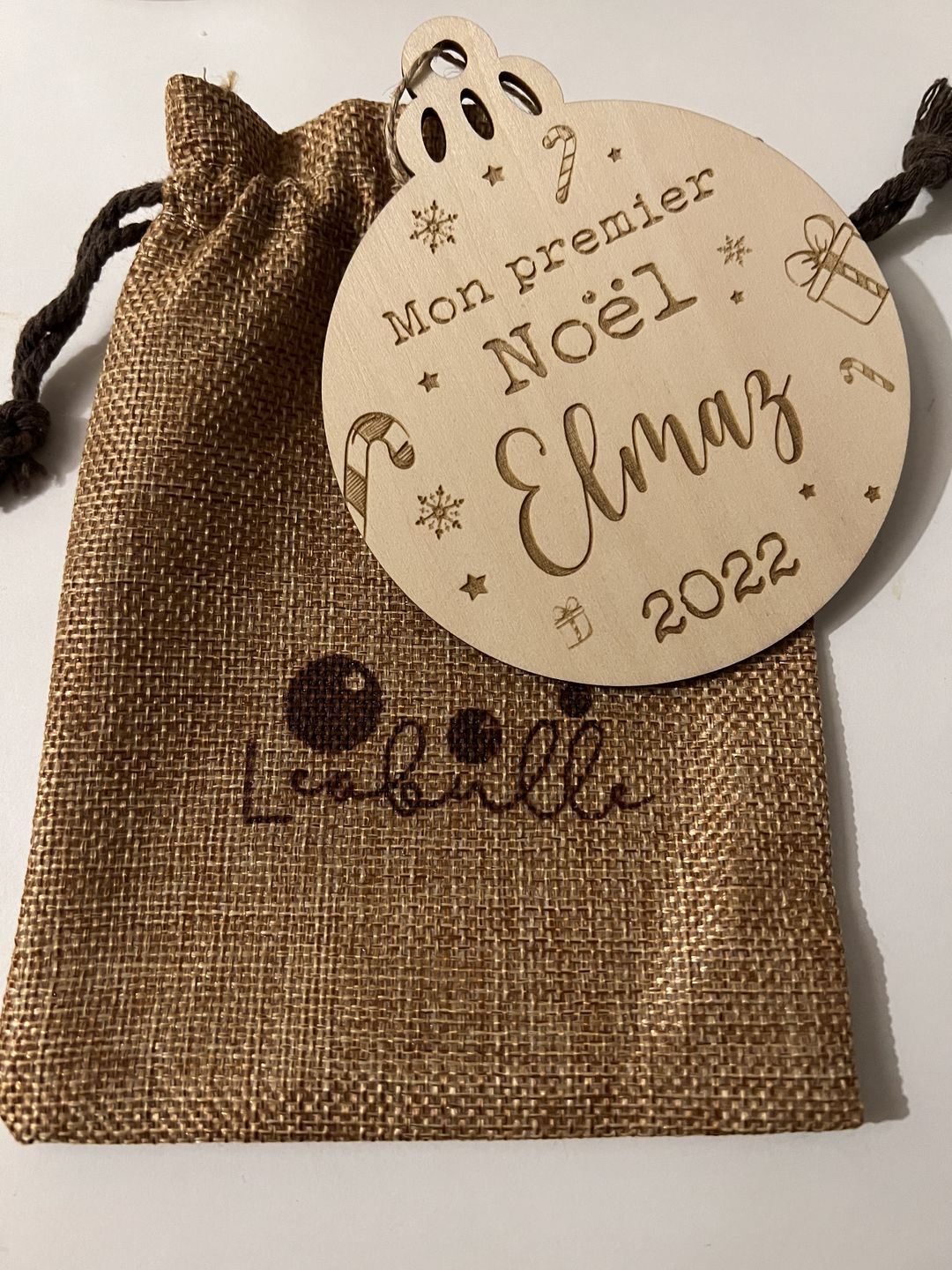 Customer photo review of Boule de Noël Personnalisée - Mon Premier Noël