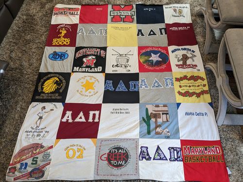 T-shirt quilt featuring university of maryland basketball by Lauren from NY