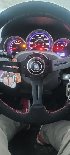 Customer photo review of 14" (350mm) Black Suede ND Style Steering Wheel