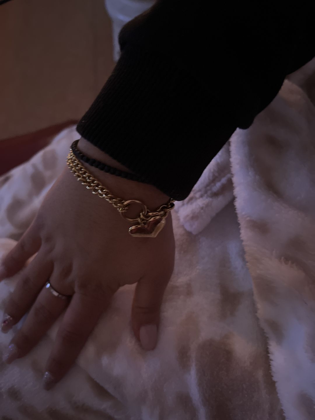 Customer photo review of Chunky Heart Armband + Gravur