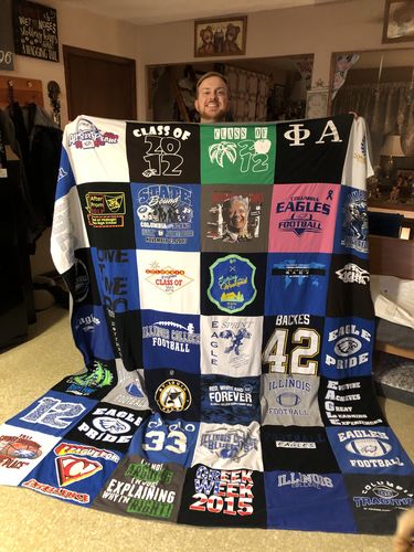 T-shirt quilt featuring eagles football team by Kristie from IL