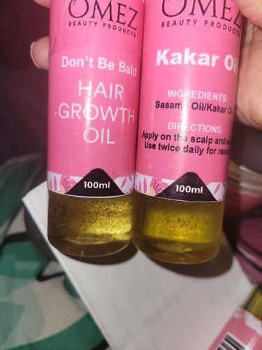 Customer photo review of Don't Be Bald Hair Growth Oil