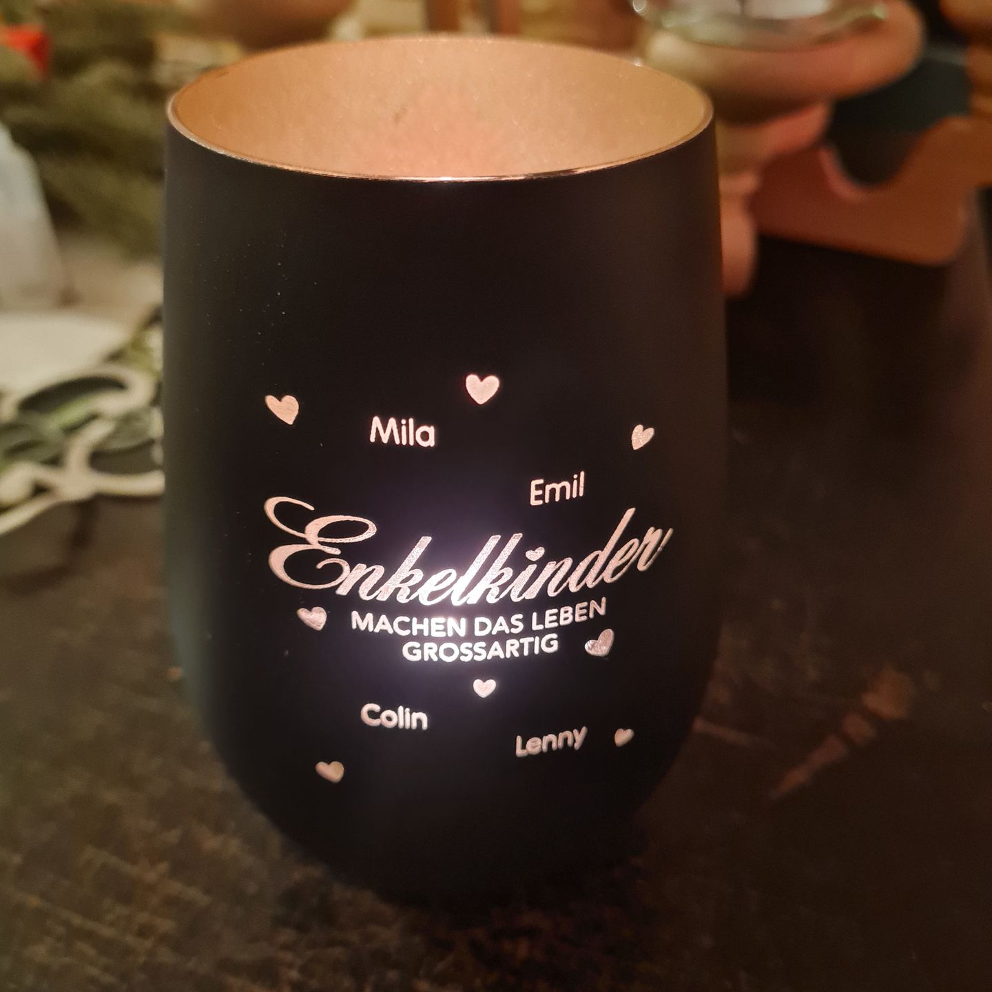 Customer photo review of Meine Enkelkinder - Großeltern-Windlicht