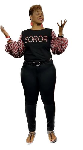 Customer photo review of Ankara Sleeve Top- LONG Sleeve