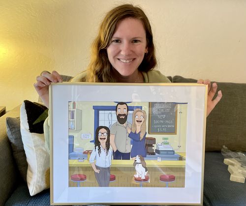 Customer photo review of Bob’s Burgers Custom Portrait